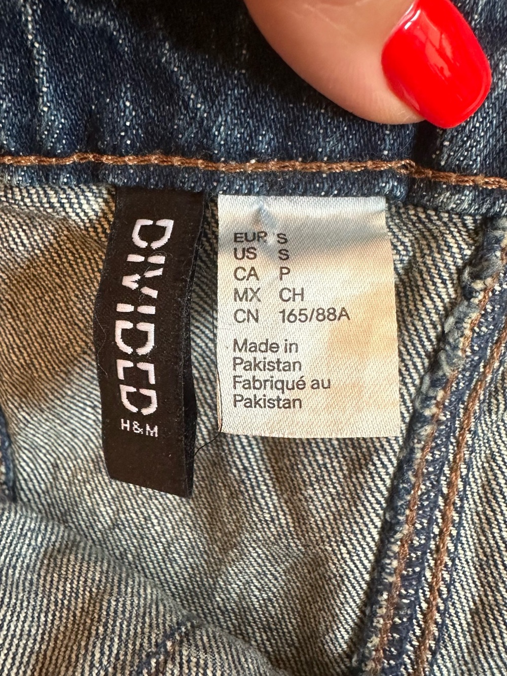 H&M Dark Blue Denim Strapless Corset Top - Picture 2 of 4